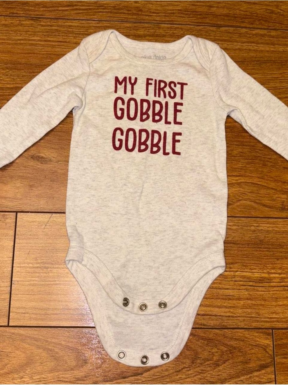My First Gobble Gobble Thanksgiving baby onesie 3 months